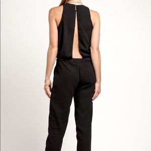 Sleek and Stylish Black Jumpsuit (Back Cut-out)